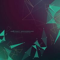 modern abstract futuristic technology style background with triangle and dots shape vector