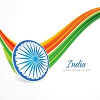 elegant indian happy republic day background design illustration design vector
