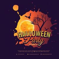 halloween party background design illustration vector