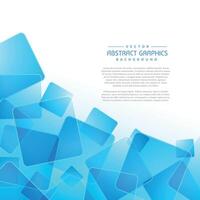 blue square shapes abstract background vector