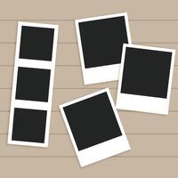 set of empty photo frames vector