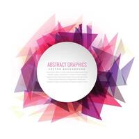 abstract triangle shapes colorful frame with space for your text vector