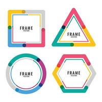 geometric colors lines frame design vector