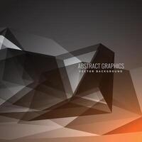 black dark background with abstract shapes vector