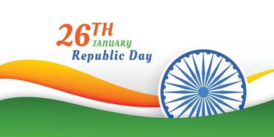 contento indio república día bandera diseño vector