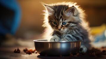 Macro Moments of Kitten Dining photo