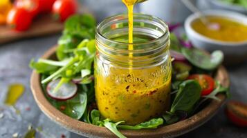 Creamy Italian Vinaigrette in a Mason Jar photo