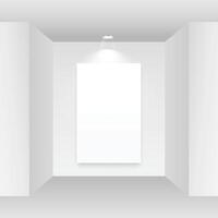 gallery interior with empty frames vector