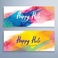 banners for holi festival vector