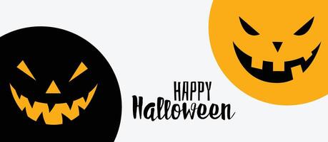 happy halloween funny and scary banner background vector