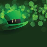 leprechaun hat on green background vector