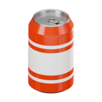 Refreshing Soda Can of Iconic Beverage. 3D Render png