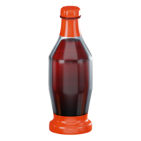 cola soda flaska för dryck begrepp. 3d framställa png