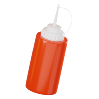 gourmet deleite ketchup garrafa para culinária usar. 3d render png