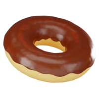 chocolate envidraçado rosquinha ícone para doce criações. 3d render png