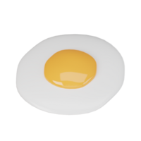 delicioso manhã do uma frito ovo para café da manhã amantes. 3d render png