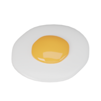 délicieux Matin de une frit Oeuf pour petit déjeuner les amoureux. 3d rendre png