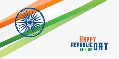 happy republic day indian flag banner design vector