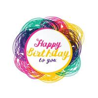 colorful happy birthday background vector