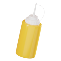 Gourmet Delight Mustard Bottle for Culinary Use. 3D Render png