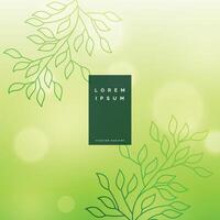 green leaves background with soft bokeh effect vector
