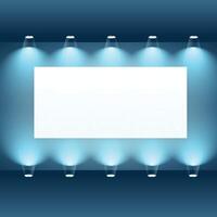 empty display frame with spot light vector