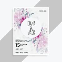 save the date wedding invitation card design with flower vector