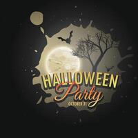 halloween party invitation poster template vector