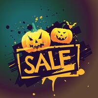 halloween seasonal sale offer background vector