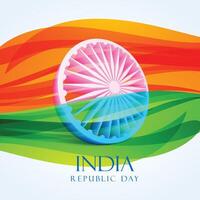 elegant indian happy republic day background design vector