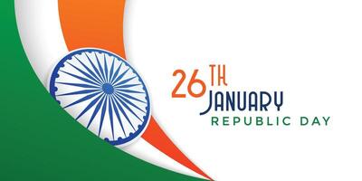 indian flag illustration for republic day vector