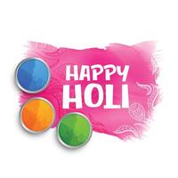 happy holi colors background with gulal powder vector
