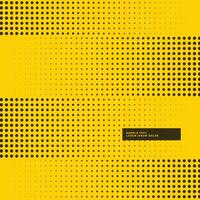 yellow background with black halftone dots vector