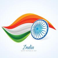 elegant indian happy republic day background design vector