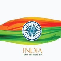 elegant indian happy republic day background design vector