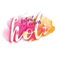 illustration of holi festical design poster vector