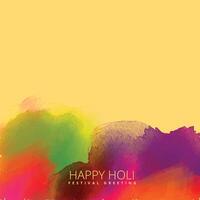 ink stain background with happy holi text vector