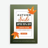 autumn sale brochure design poster vector