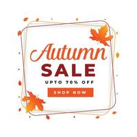 autumn sale poster design template vector