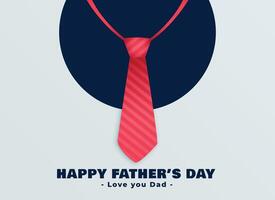 happy fathers day red tie background vector