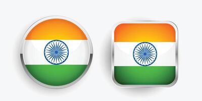 two indian flag label icons design vector