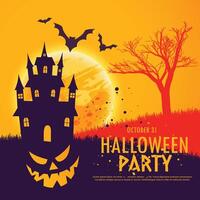 scary halloween festival party invitation background vector