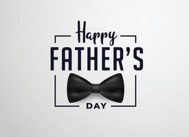 happy fathers day card design with realistic bow vector