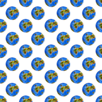 aguarela ilustrações do celestial corpos. azul planeta terra padronizar. desatado recorrente fundo com mão desenhado planetas. modelo para uma espaço bandeira ou poster. elementos do cosmonáutica. png