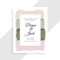 elegant wedding invitation card design vector