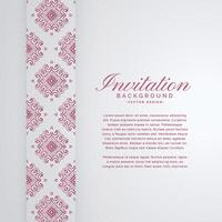 elegant invitation background with ornamental decoration vector