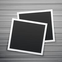 two photo frames stack vector