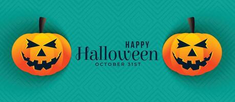 happy halloween pumpkin banners design vector