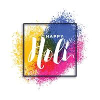 happy holi colors splatter festival background vector