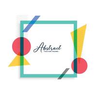 minimal abstract color frame template vector